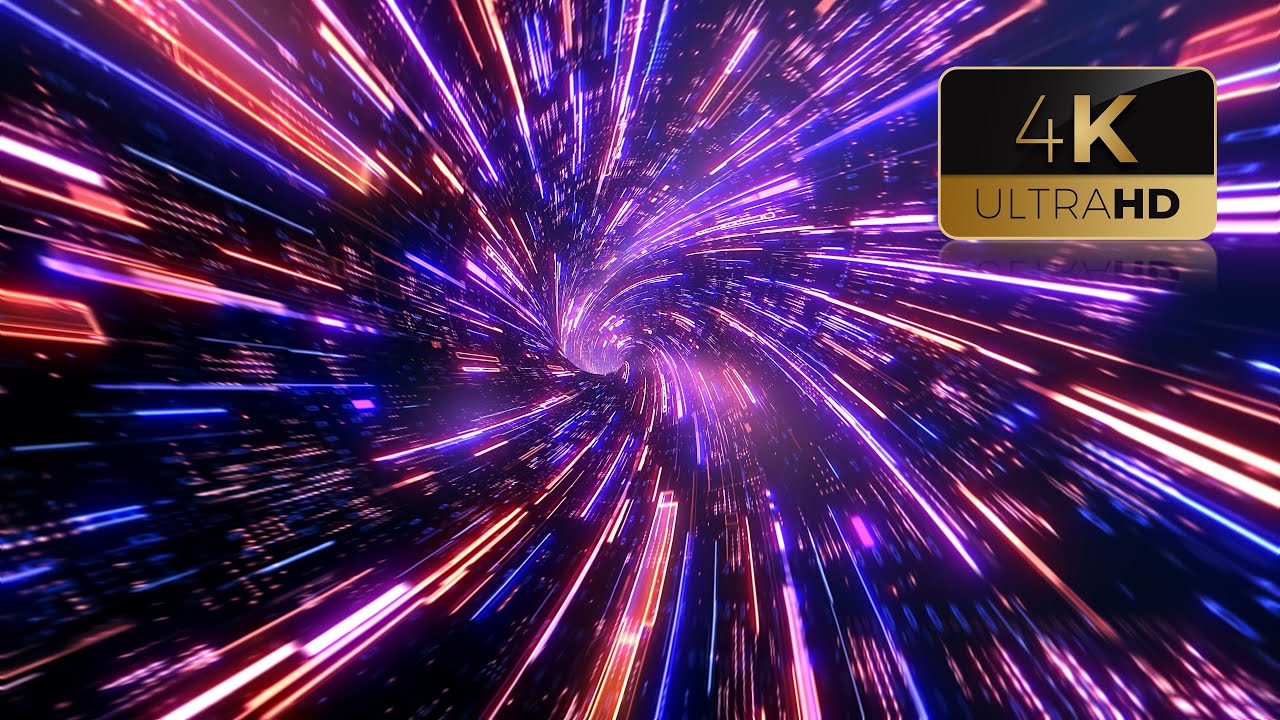 Dizzying spiral light tunnel loop ~FREE Motion HD 4K~ BACKGROUND - SCREENSAVER
