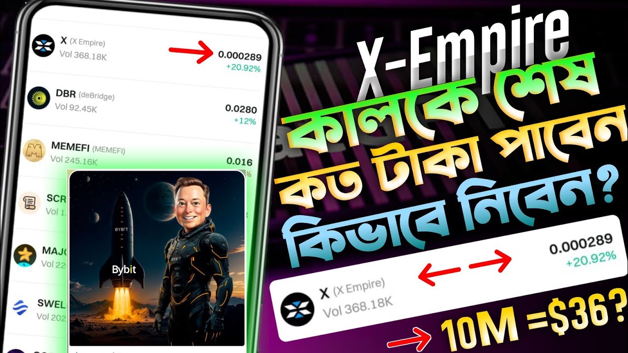 Empire খেলা শেষ🙌কত টাকা পাবেন?🤑 | X Empire 24 October Listing | X Empire Token Price Bangla