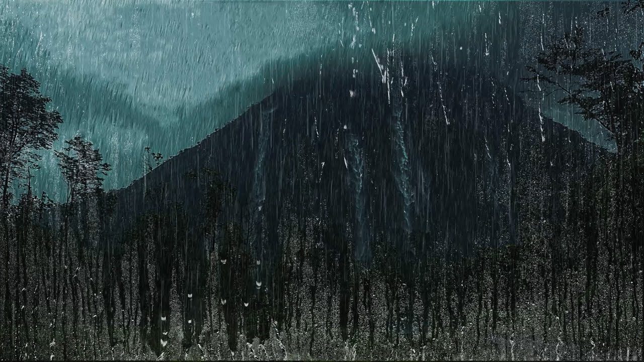 Звуки дождя и грома | Способствует сну, расслабляет и снижает стресс 🌧️⚡
