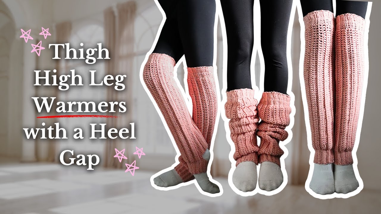How to Crochet Thigh High Leg Warmers with a Heel Gap (BEGINNER FRIENDLY TUTORIAL) + Written Pattern