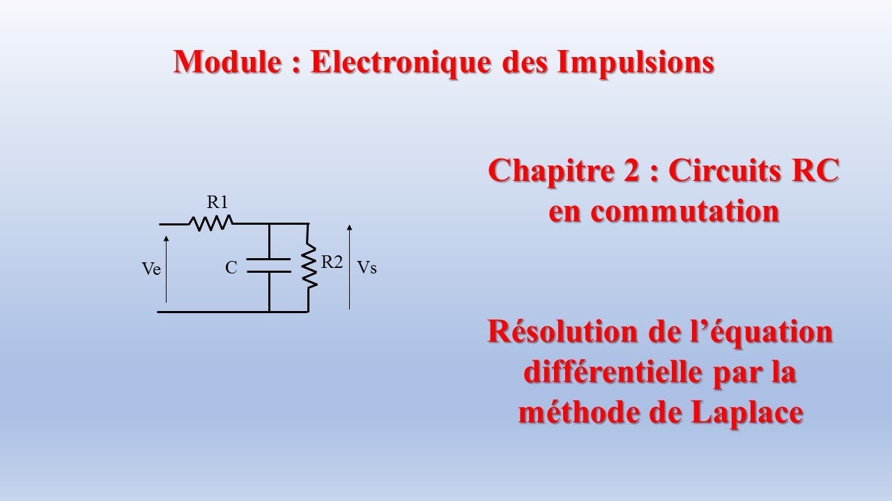 Electronique des impulsions, circuit RC en commutation, méthode opérationnelle, partie 3.
