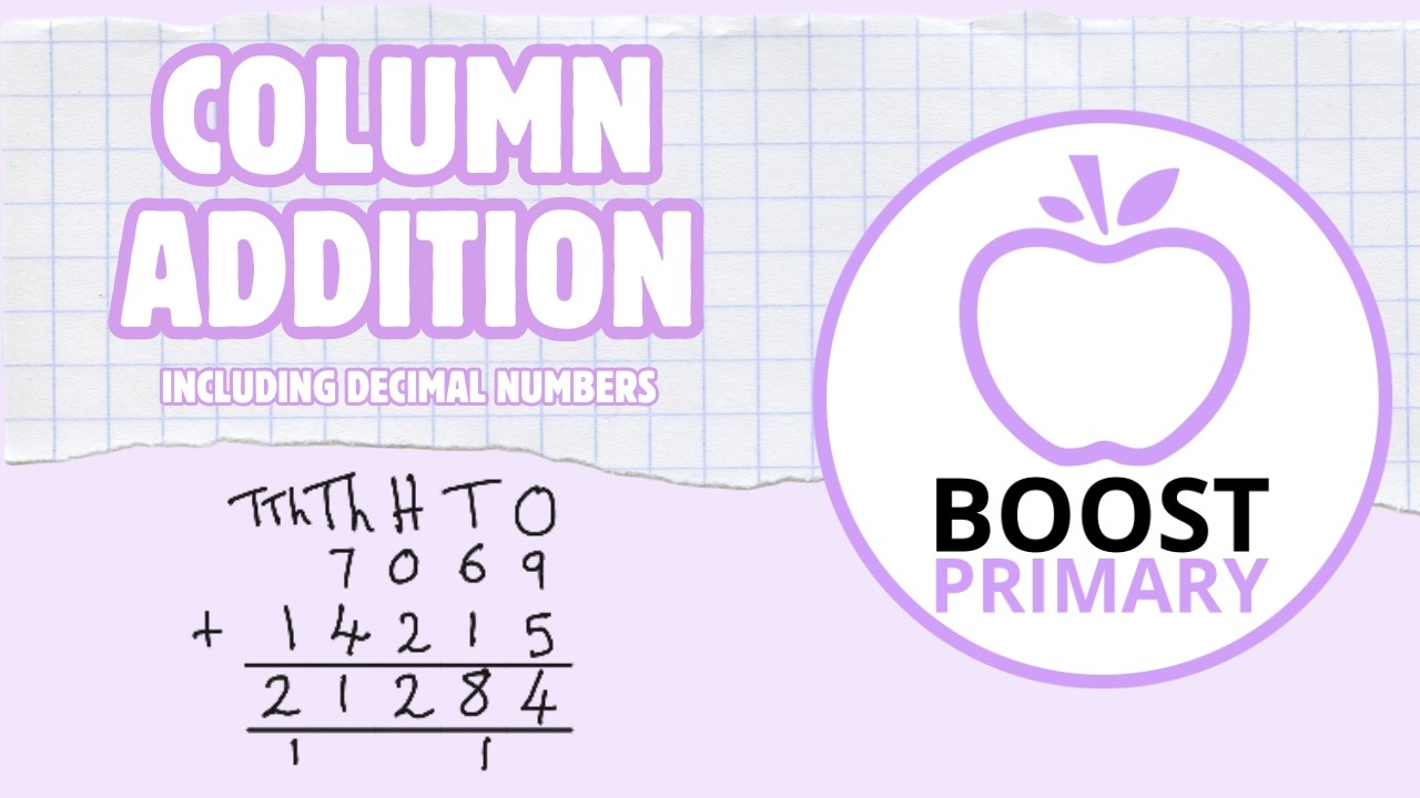 Column Addition (including decimal numbers) | Year 6 Maths (KS2) | Boost Arithmetic