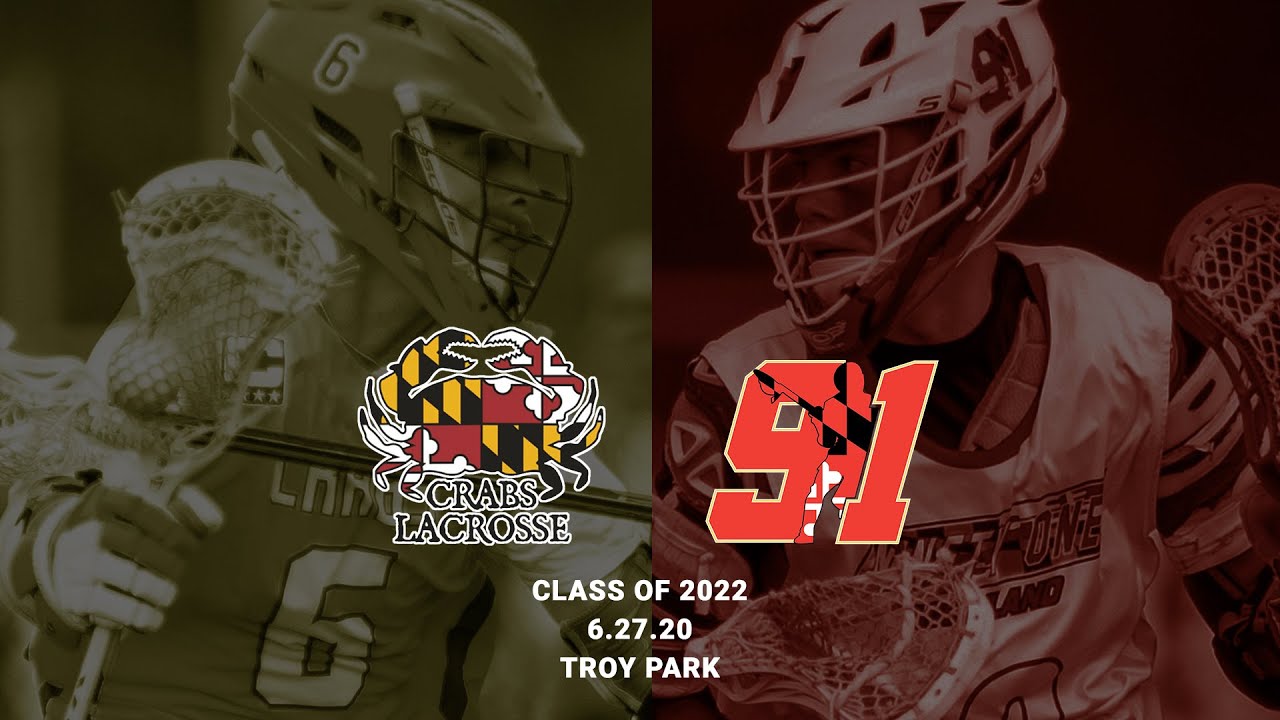 Team 91 Maryland vs Crabs Lacrosse class of 2022 at Troy Park June 27 2020.