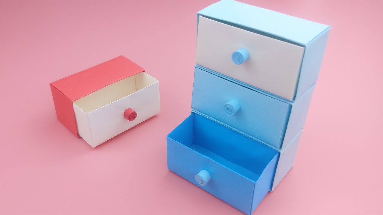摺紙精美的多層抽屜收納盒，簡單又實用 | DIY MINI DRAWERS STORAGE BOX