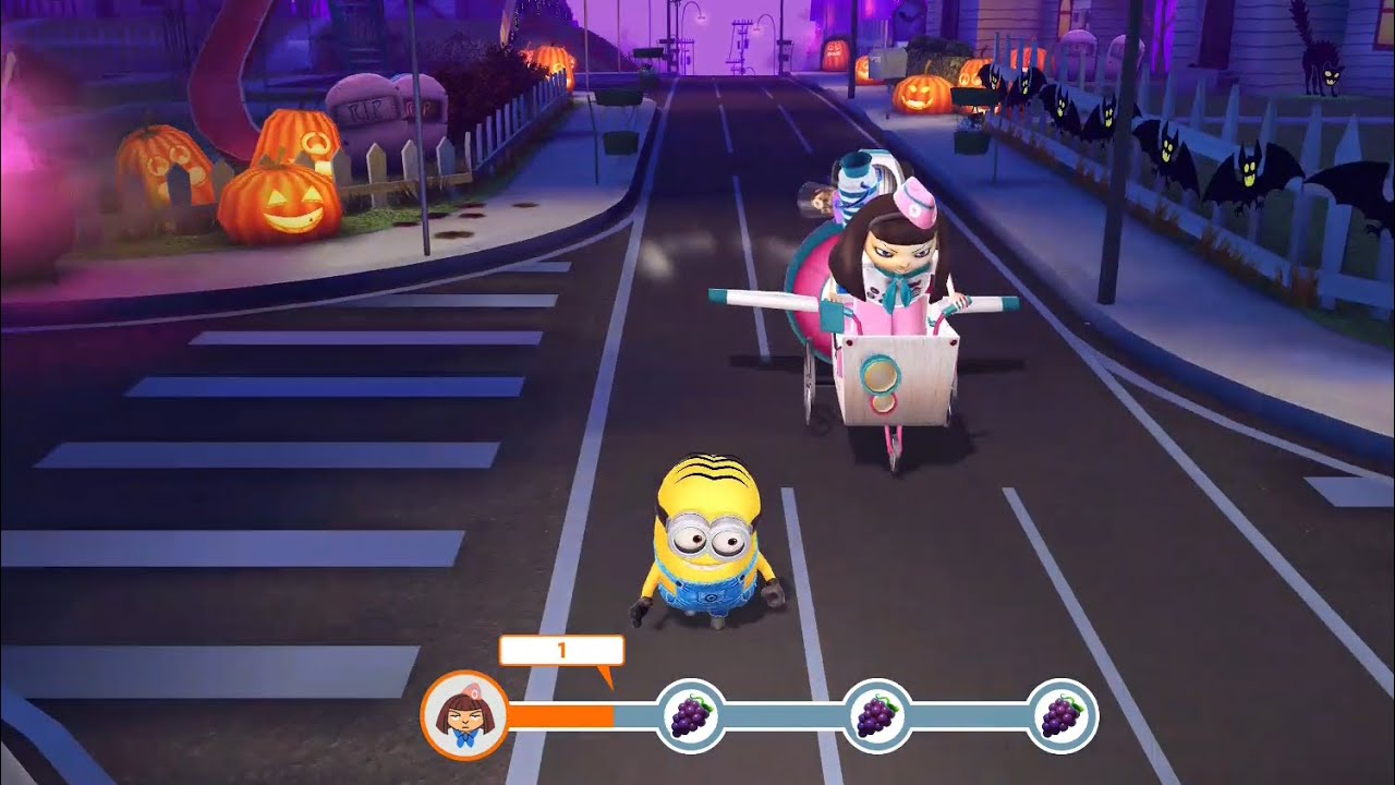 Despicable Me: Minion Rush - Meena Boss Level in Halloween Residential Area