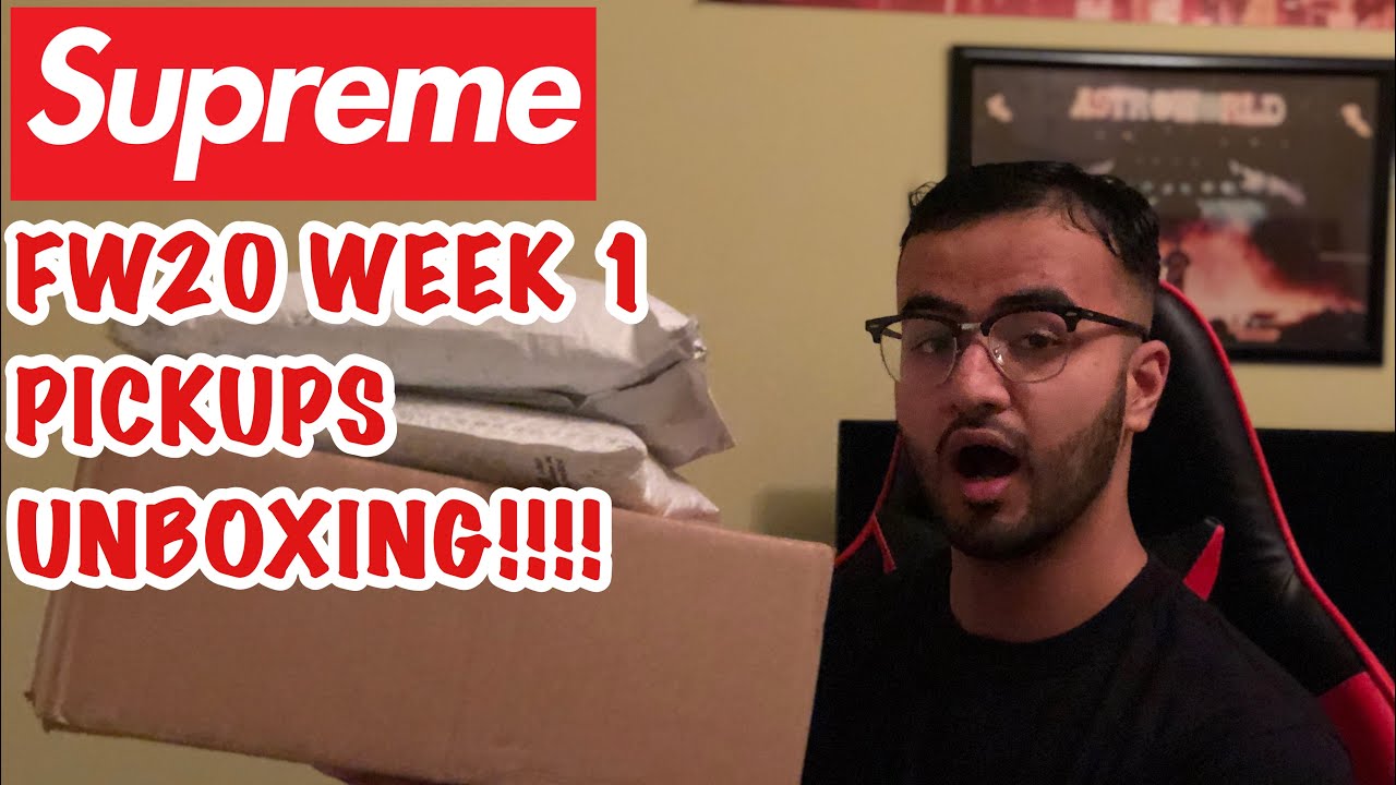 SUPREME FW20 WEEK 1 PICKUPS UNBOXING!!!  COOKED A HANDFUL OF ITEMS!!!