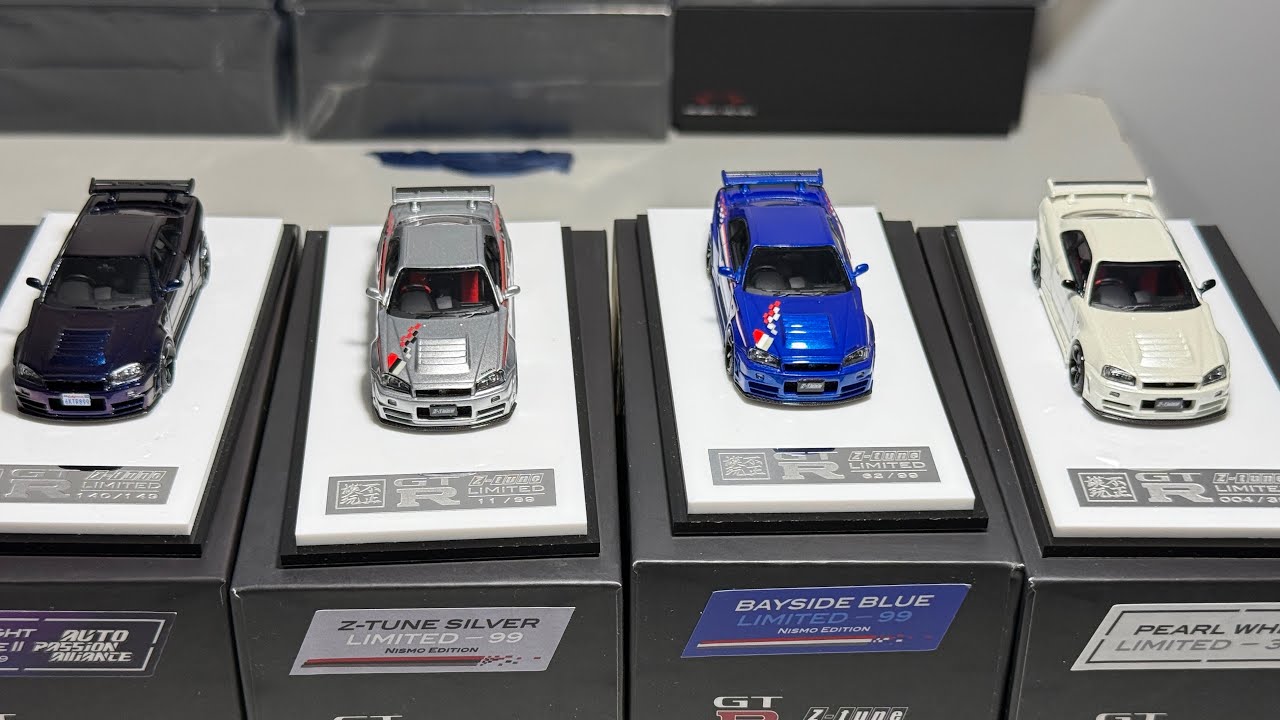 BUZHENGMOWAN CL 1:64 Skyline GT-R R34 Z-TUNEresin car model #diecast #hotwheels 