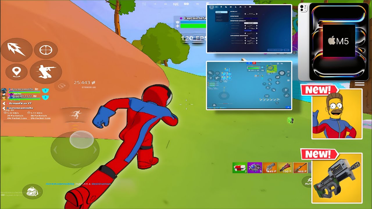 iPad Pro M5 120 FPS Fortnite Mobile Gameplay *NEW BEST SETTINGS + Sensitivity in Fortnite (Tutorial)