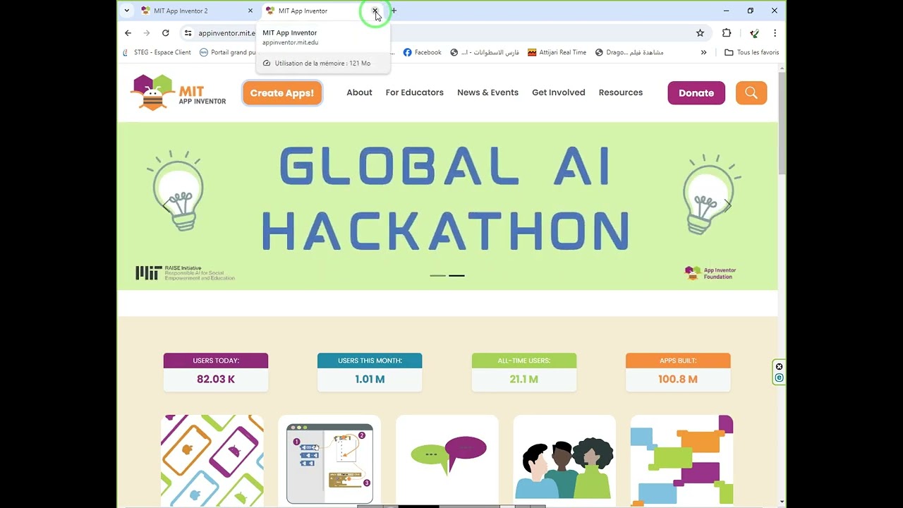 partie2:Création de l'interface graphique de l'application du projet n°1 Appinventor(9eme)