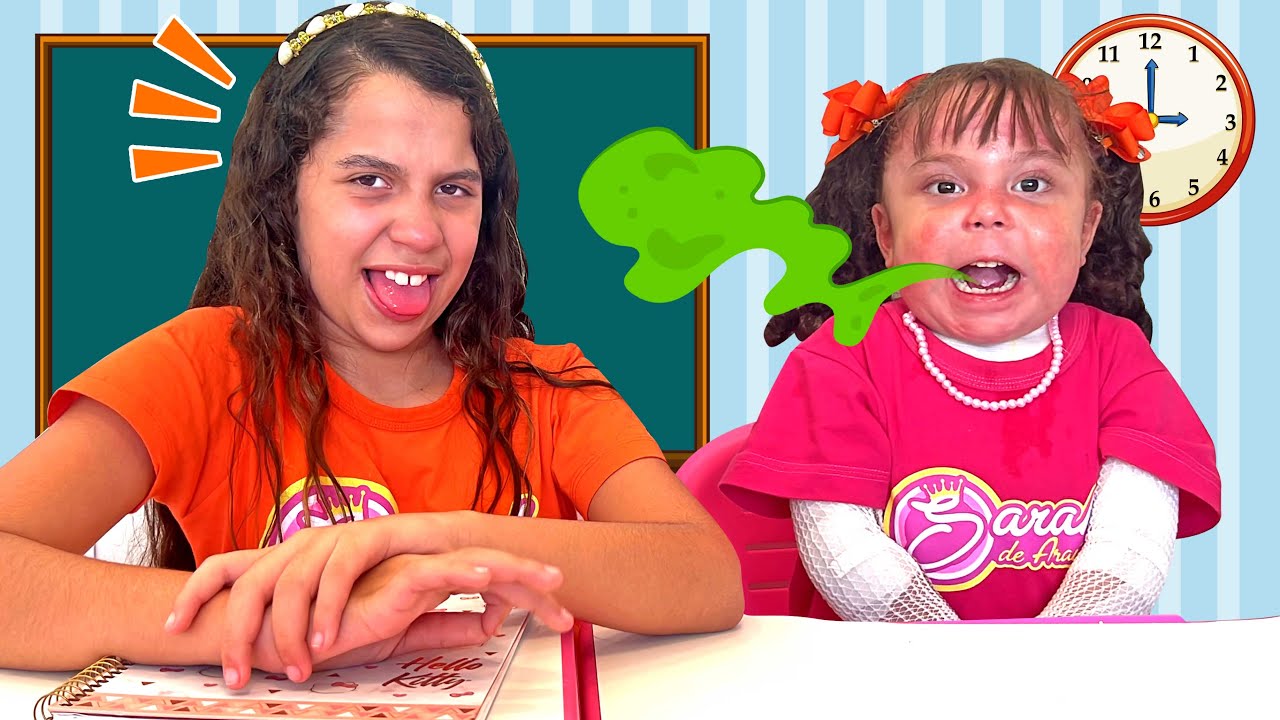 Sarah ensina amiga da escola a cuidar da aparência