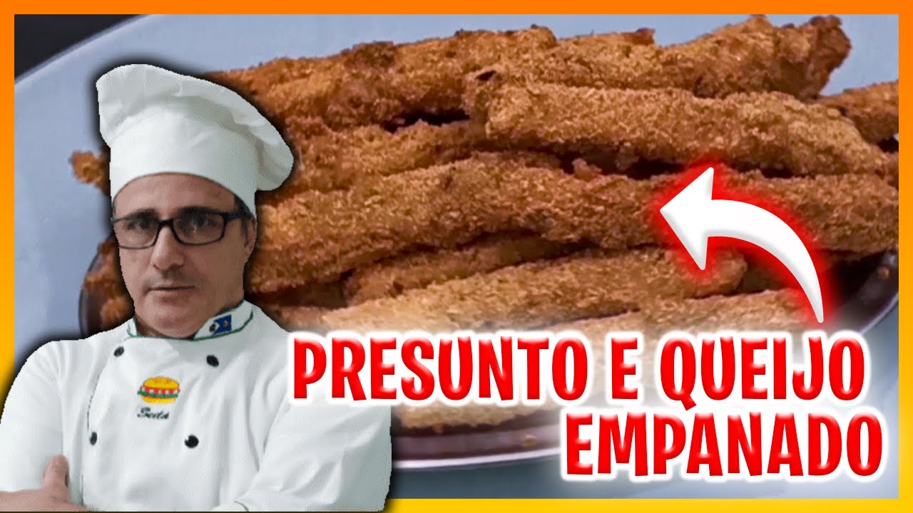 Palitos de Presunto e Mussarela à Milanesa – Petisco Crocante e Irresistível!