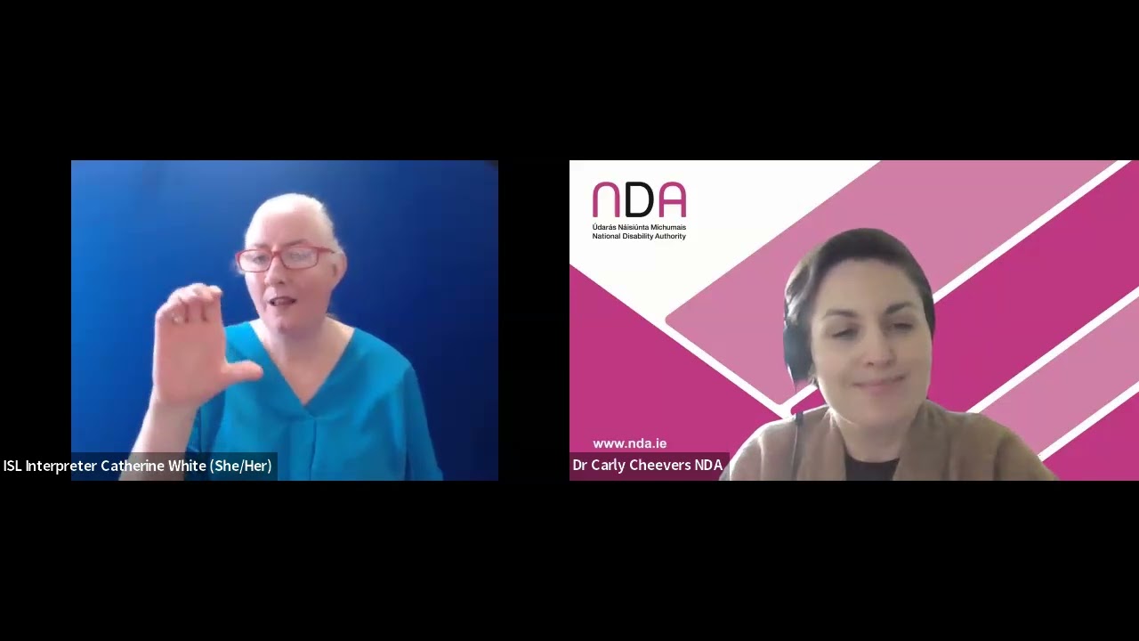 NDA project report launch - Irish Sign Language, no captions or slides