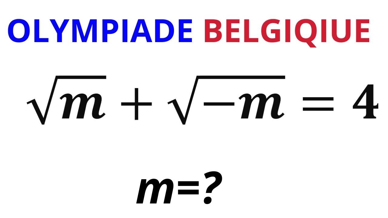Maths olympiade, Belgique