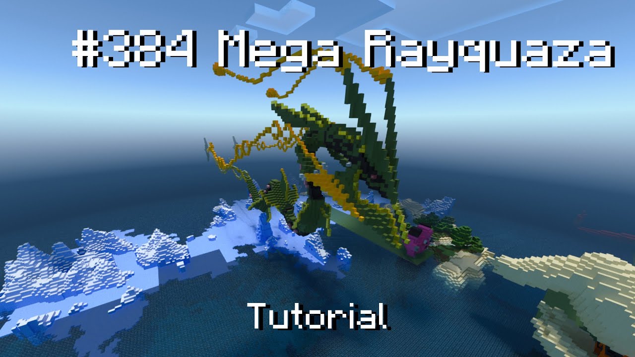 READ DESCRIPTION How to build a Pok&eacute;mon Mega Rayquaza statue in Minecraft (Tutorial)