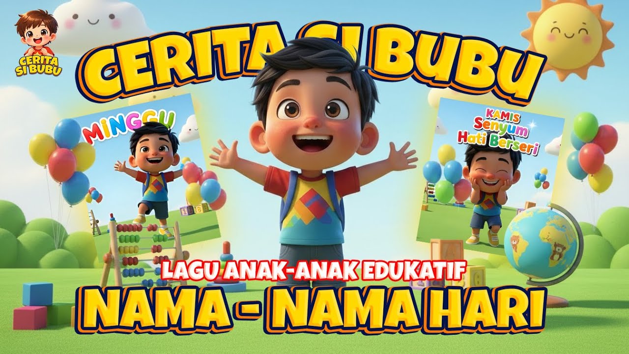 NAMA-NAMA HARI | LAGU ANAK EDUKATIF🎵 #NamaNamaHari #LaguEdukasiAnak #CeritaSiBubu #LaguAnak