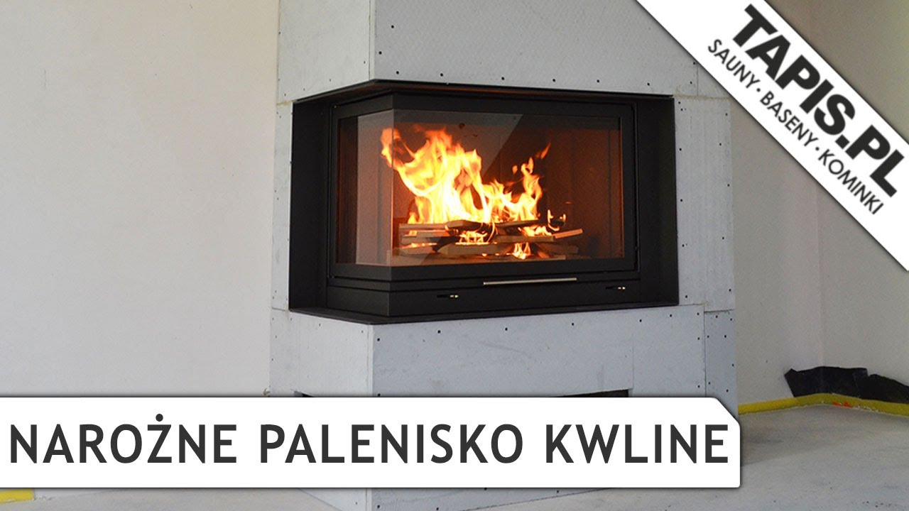 KOMINEK NAROŻNY KWLINE E 780 G CORNER RM BLACK MONTAŻ LUBLIN - KOMINKI - SAUNY - JACUZZI - TAPIS