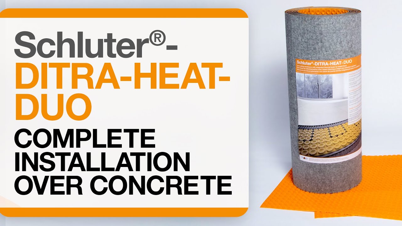 How to install DITRA-HEAT-DUO over Concrete Start to Finish