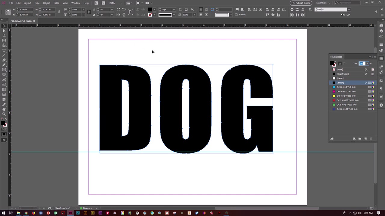 Text Inside Text Effect InDesign Source