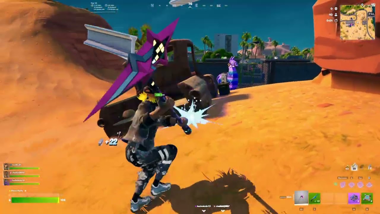 Fortnite Recargar  Mapa Oasis gano la primera partida en escuadron randon