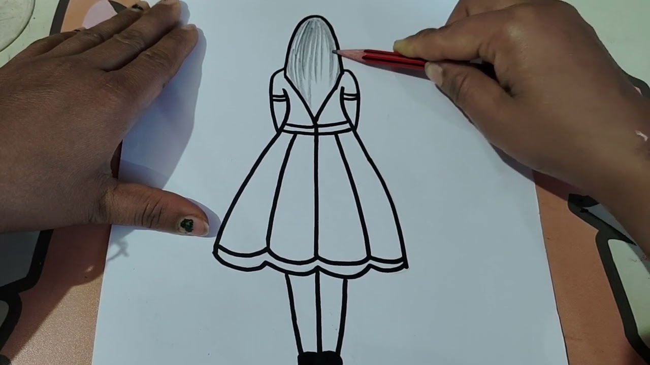 Girl 👧simple drawing🫰🫰 please like and subscribe▶️😊😊 #youtube #simpledrawing #art 