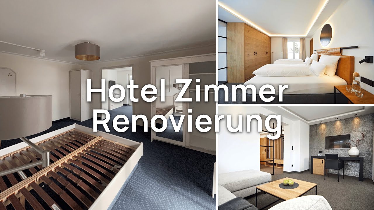 Vorher-Nachher Hotel Zimmer Renovierung