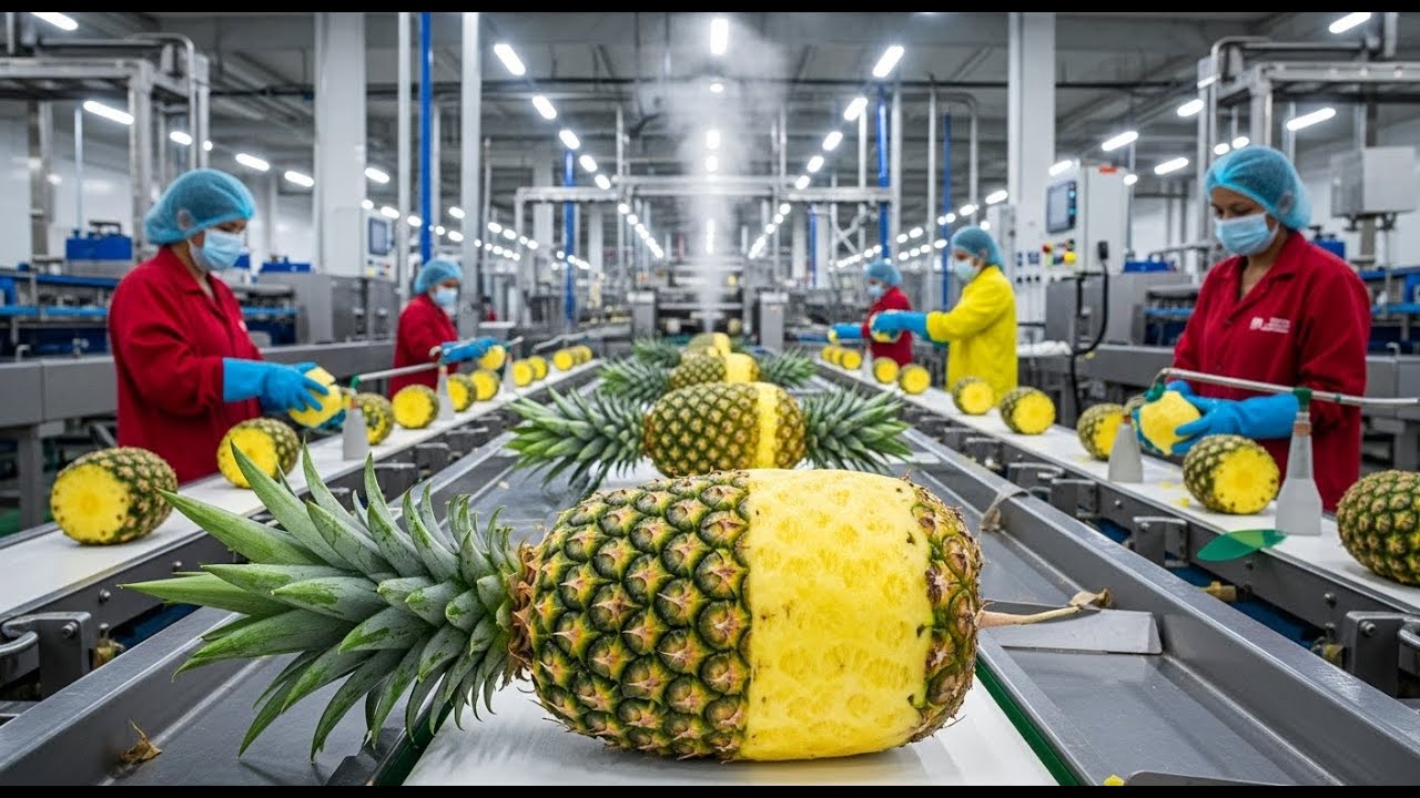 [Inside a Modern Pineapple Processing Plant: From Fresh Pineapple to Canned Fruit Desserts