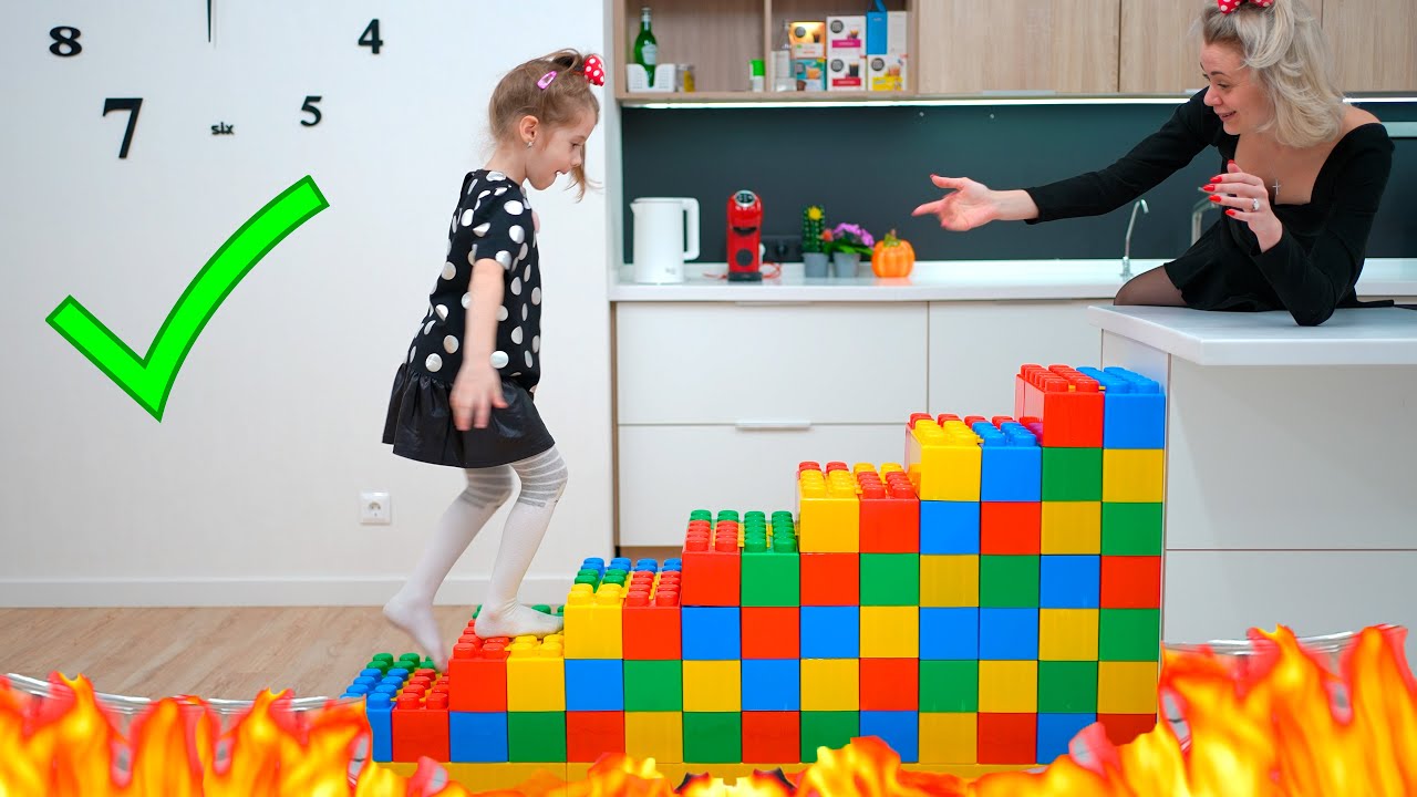 اللعبة والحمم البركانية في الحياة الحقيقية. ألعاب نشطة وترفيهية للأطفال