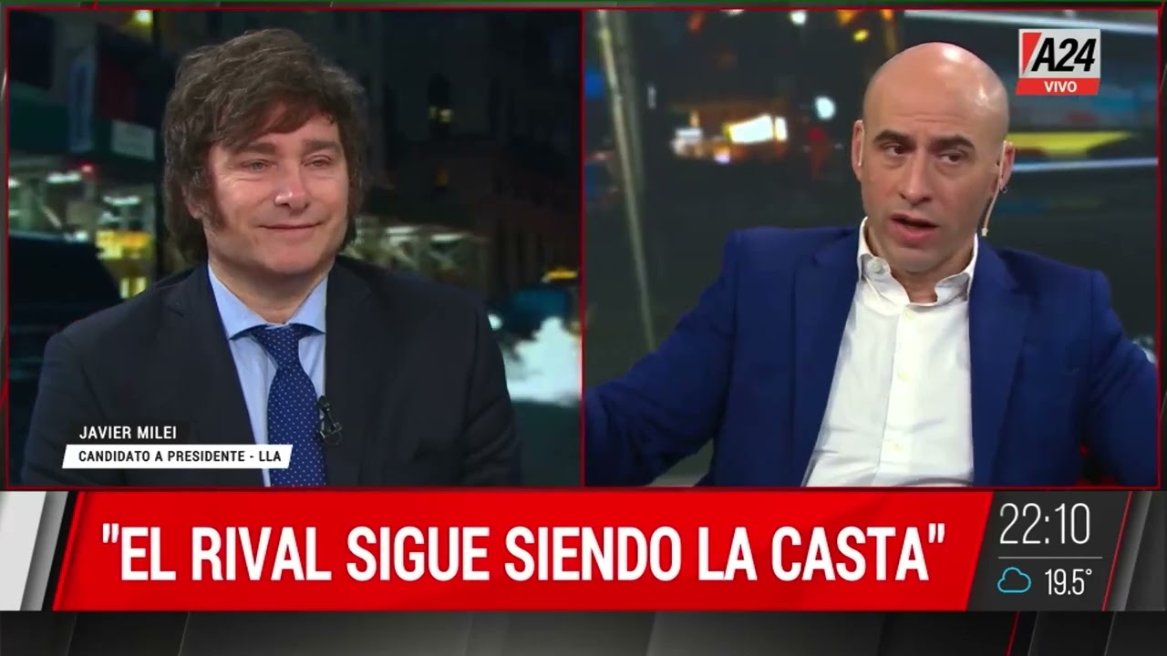 JAVIER MILEI, tras las PASO 2023: 