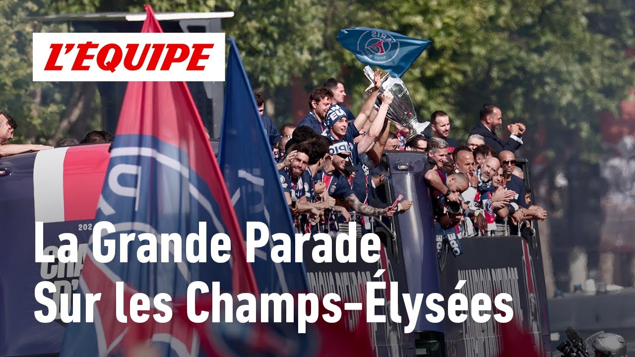 CÉLÉBRATIONS DU PSG : Les meilleurs moments de la Grande Parade des Parisiens sur les Champs-Élysées