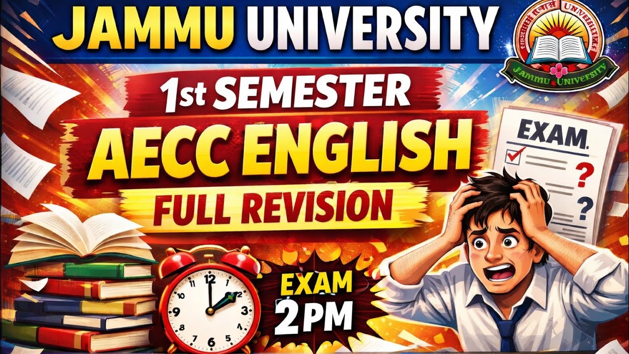 AECC English Full Revision | 1st Semester | Jammu University | Must Watch Before Exam 📚⏰