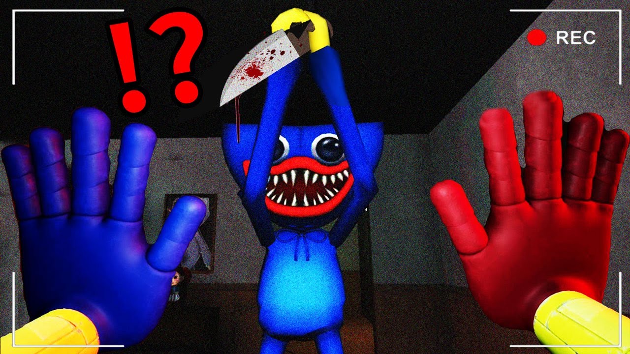 Huggy殺人啦！手機上最恐怖版Poppy Playtime?!，笑死差點逃不出去。【恐怖爆笑遊戲】