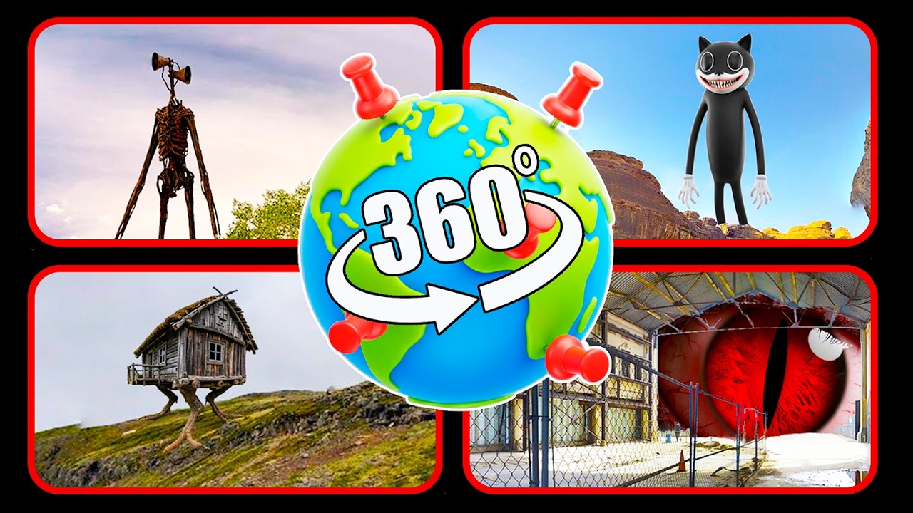 TOP 4 Awful Creatures Found on Google Earth — VR 360° 🥽
