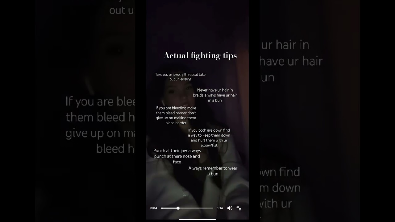 Actual fighting tips for girls