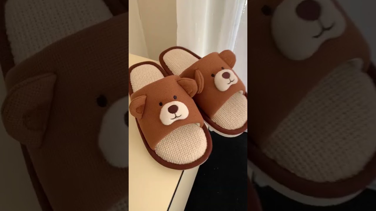 Bear slippers are so cute！! 