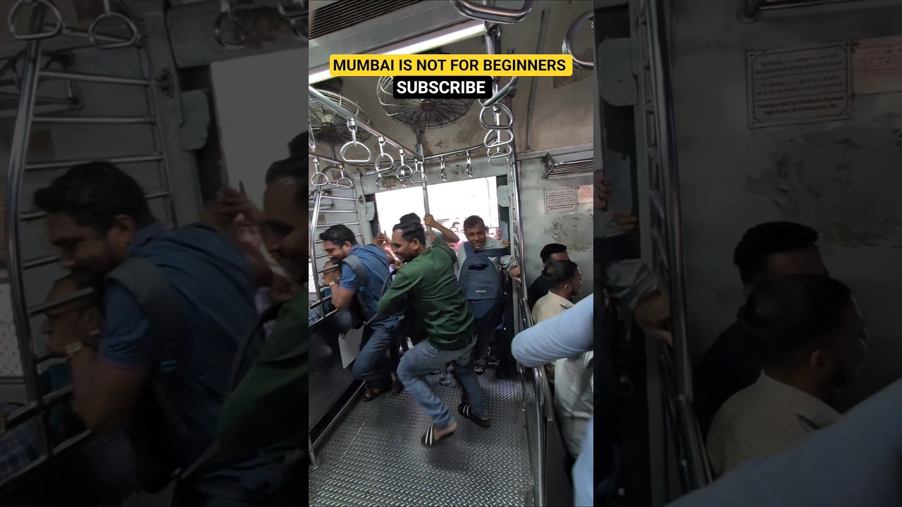 Mumbai Local Train During Rush Hours #mumbai #localtrain #train #shortsfeed