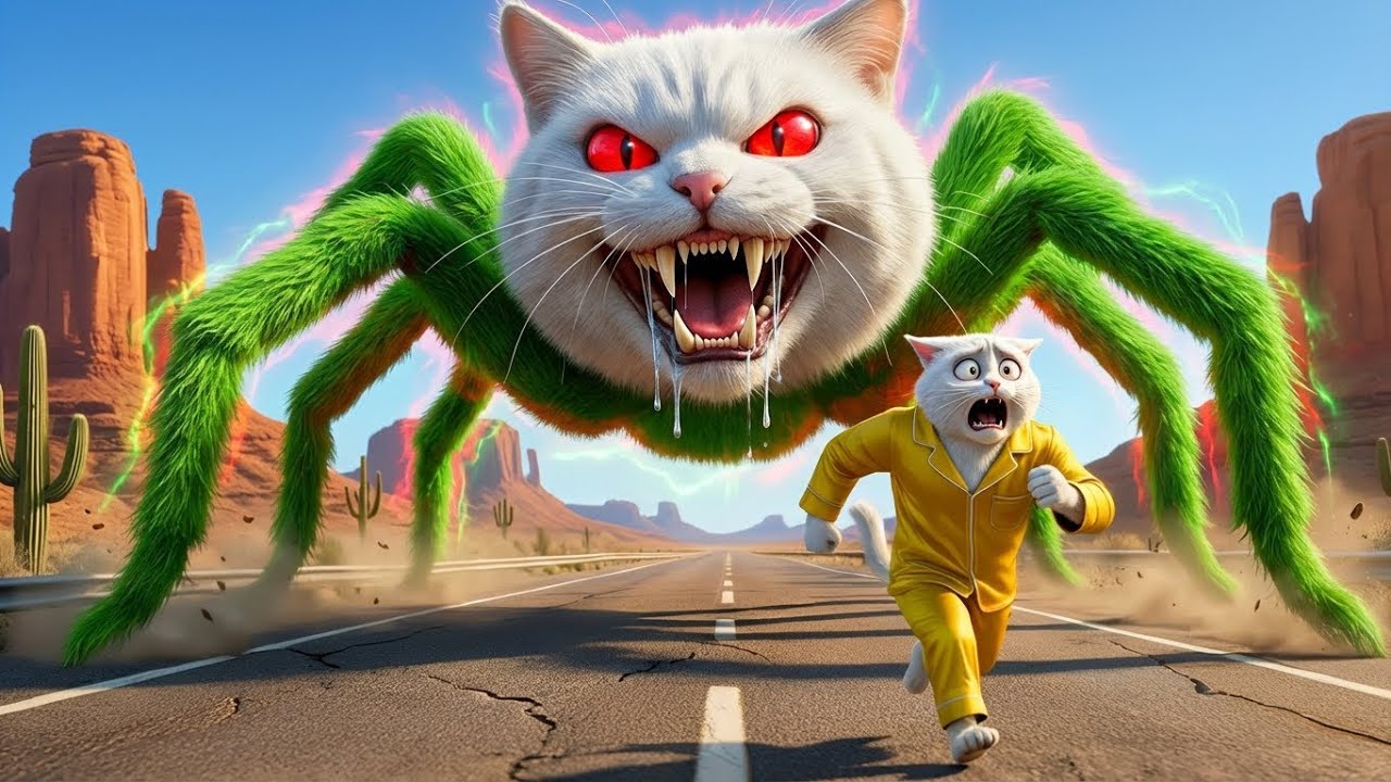 🙀🪲OMG! 💥😱💣The Kitten Faces Big Trouble From The Venomous Spider's Unexpected Curse 🕷️🕸️/AI Cat Story