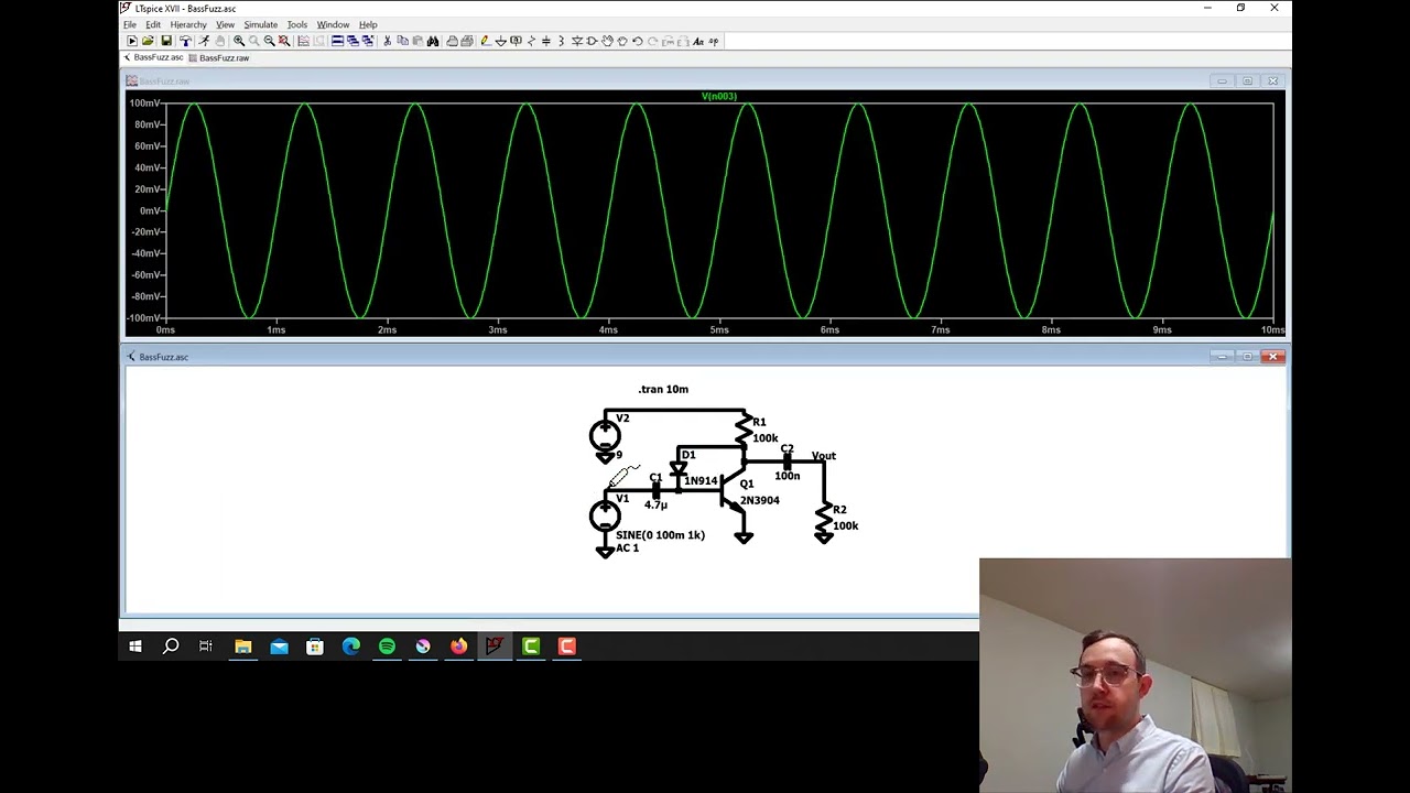 LTSpice Tutorial: Simulate a Bass Fuzz Guitar Effect (Transient, AC Response, Wav)