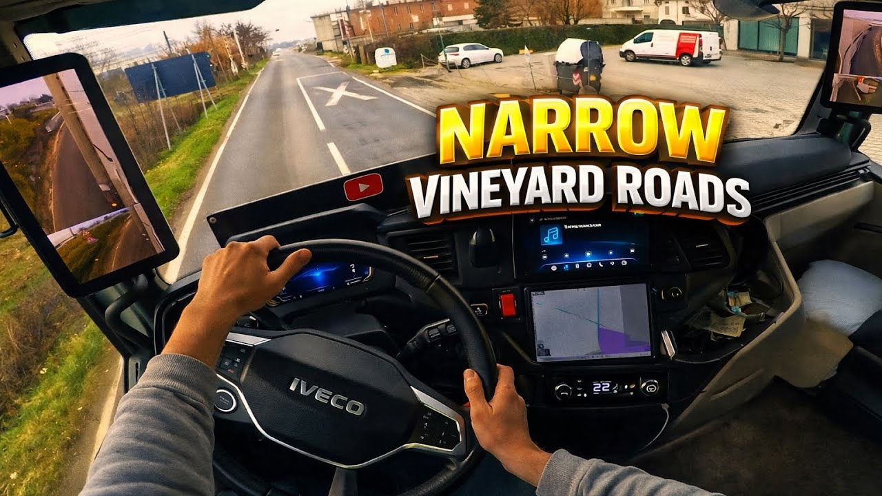 Narrow Vineyard Roads in Italy | IVECO S-WAY 500 2026 Digital Mirrors