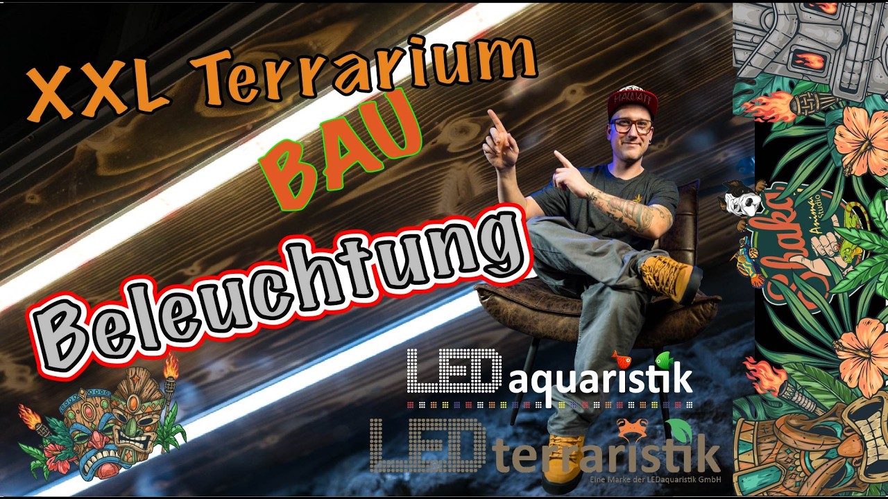 XXL Terrarium Teil 5 | LED Terraristik LED Beleuchtung Tageslicht Wüstenterrarium für Bartagamen DIY