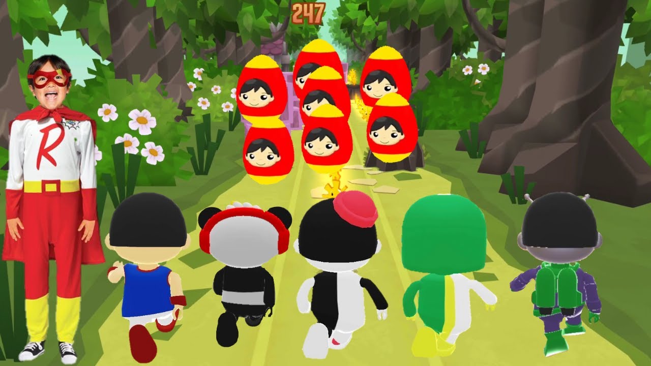Tag with Ryan KAJI - Combo Panda 🆚 Autocross Racer Ryan 🆚 Ryan the Clown 🆚 Team USA Ryan !