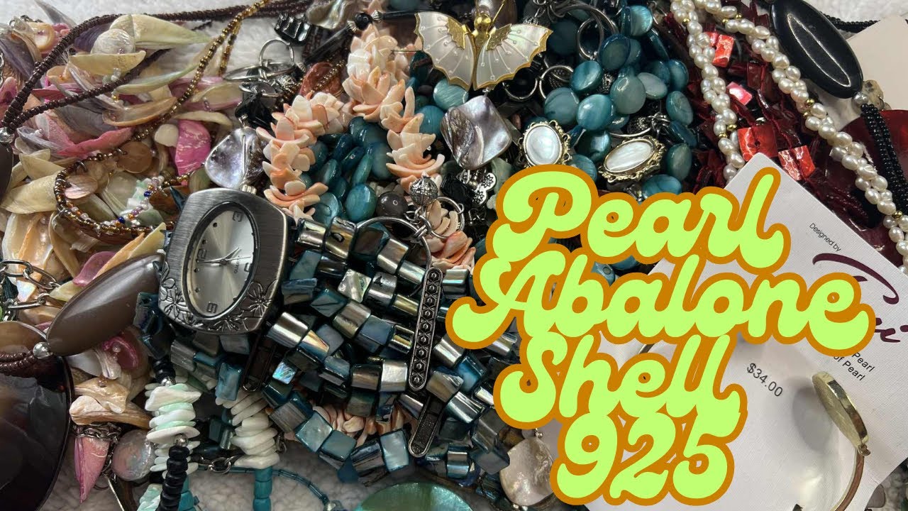 🔴 Unboxing de bolsa de JOYERIA de GOODWILL / Pearls Abalone Shell 925