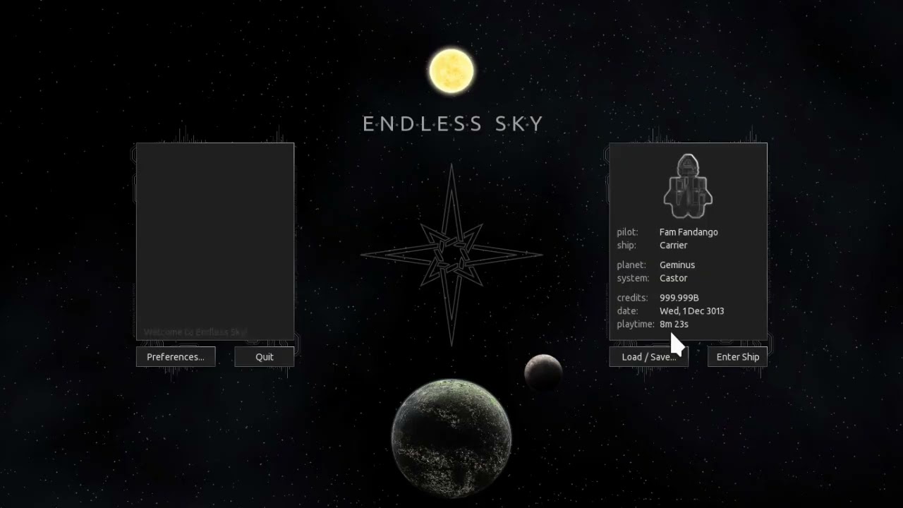 Endless Sky - Cheats