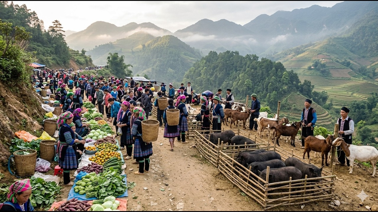 What do border markets in Northwest Vietnam sell that attracts so many buyers?
