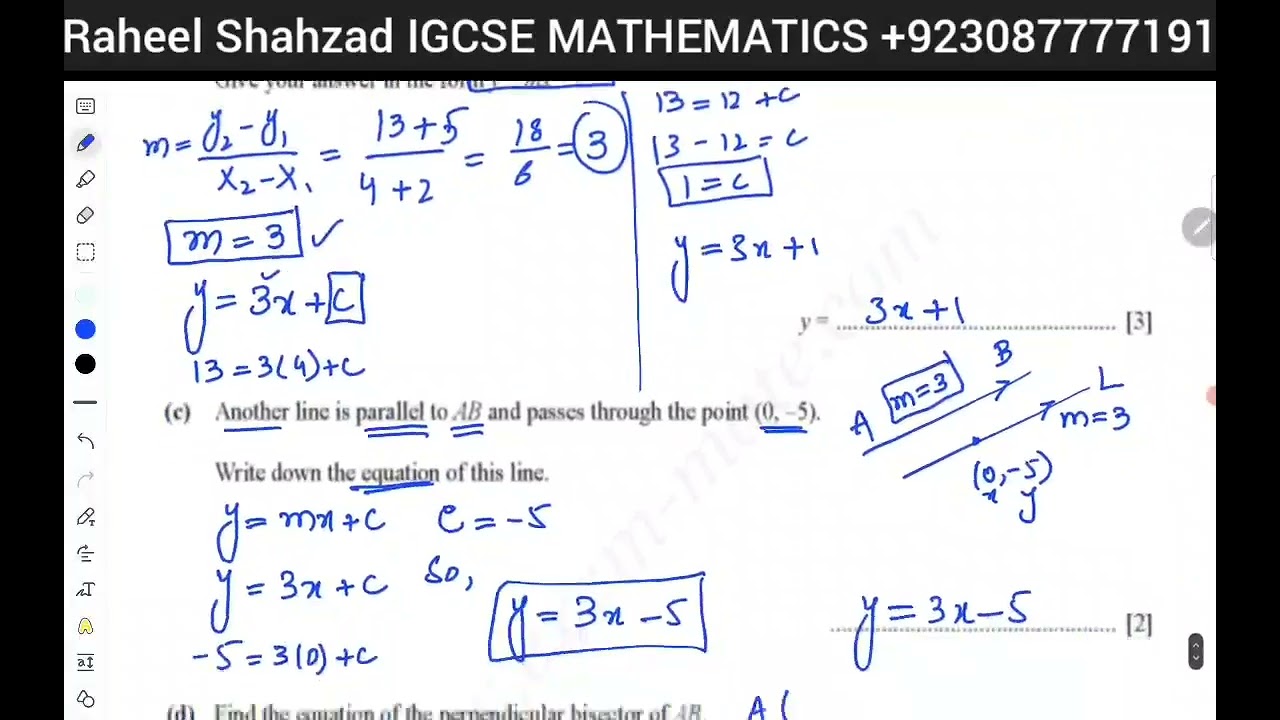|Coordinate Geometry lec#2|IGCSE MATHEMATICS | Past Paper Questions |