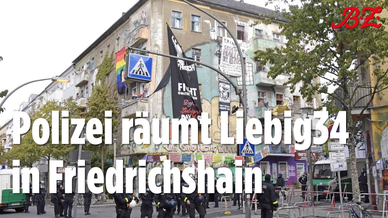 Berlin-Friedrichshain | Polizei r&auml;umt Liebig34
