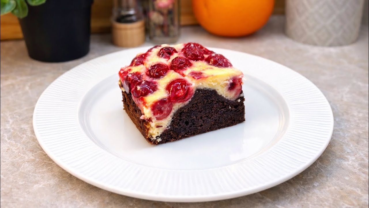 Chocolate Cheesecake with Cherries | Easy Homemade Recipe