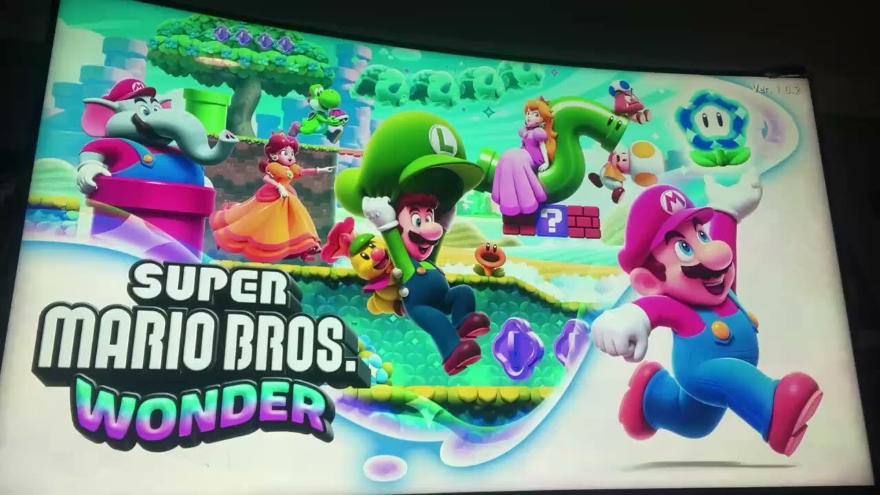 Super Mario Bros Wonder Piranha Plants on Parade World 1 Pipe Rock Plateau in 4k