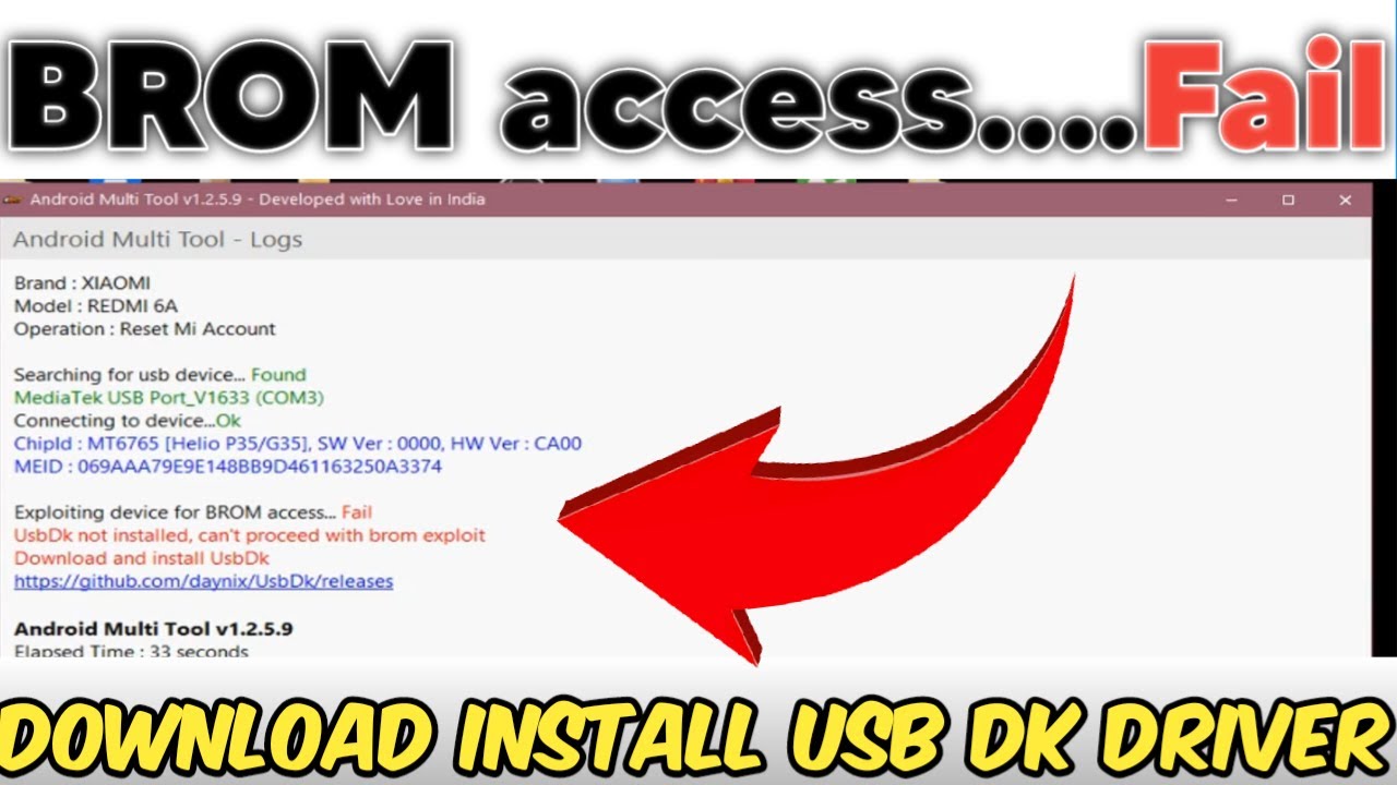 exploiting device for brom access fail | Android Multi Tool exploiting device for brom access fail