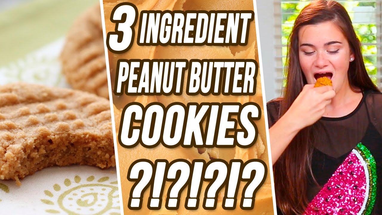 CloeCouture's 3 Ingredient Peanut Butter Cookies?! 3 Items or Less