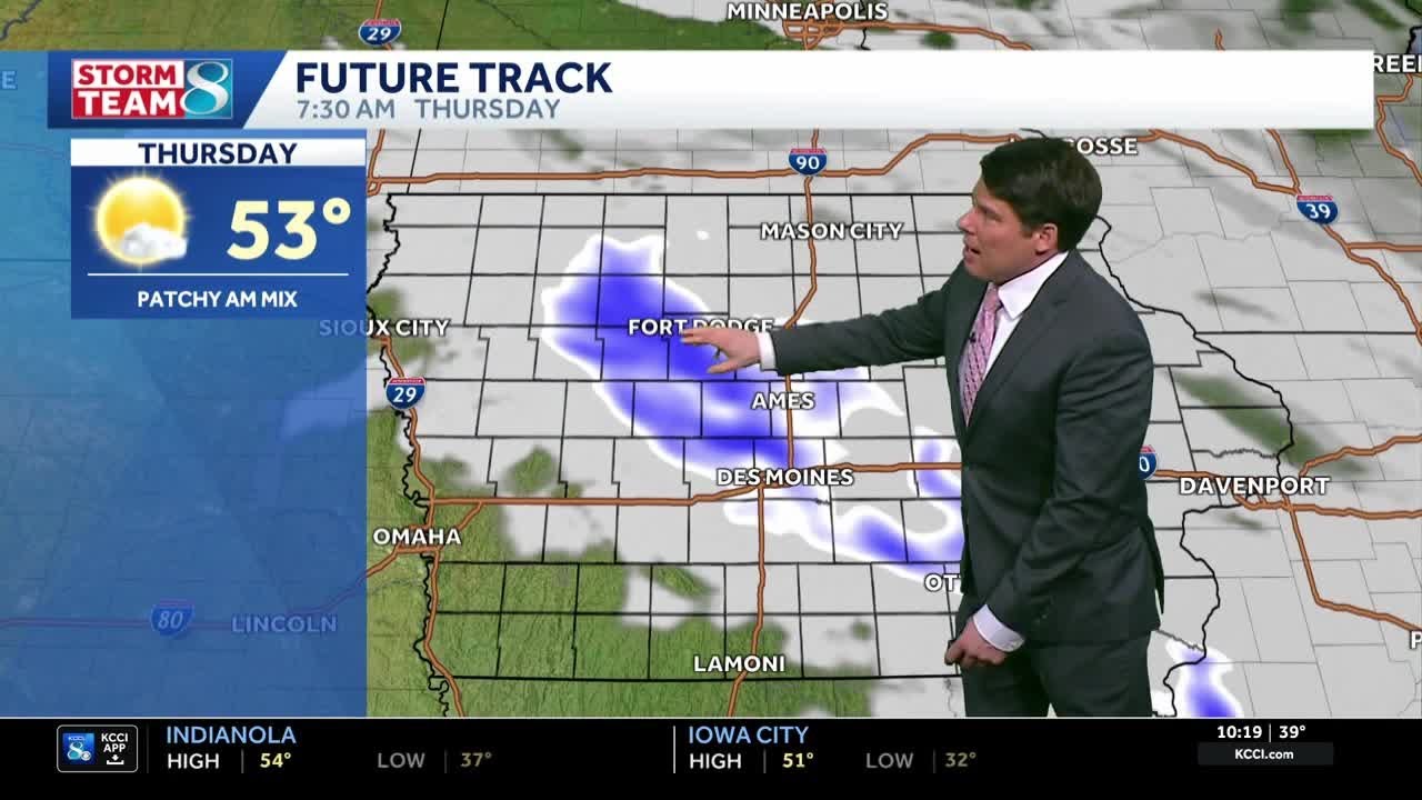 Iowa weather: Minor wintry mix chances tomorrow morning